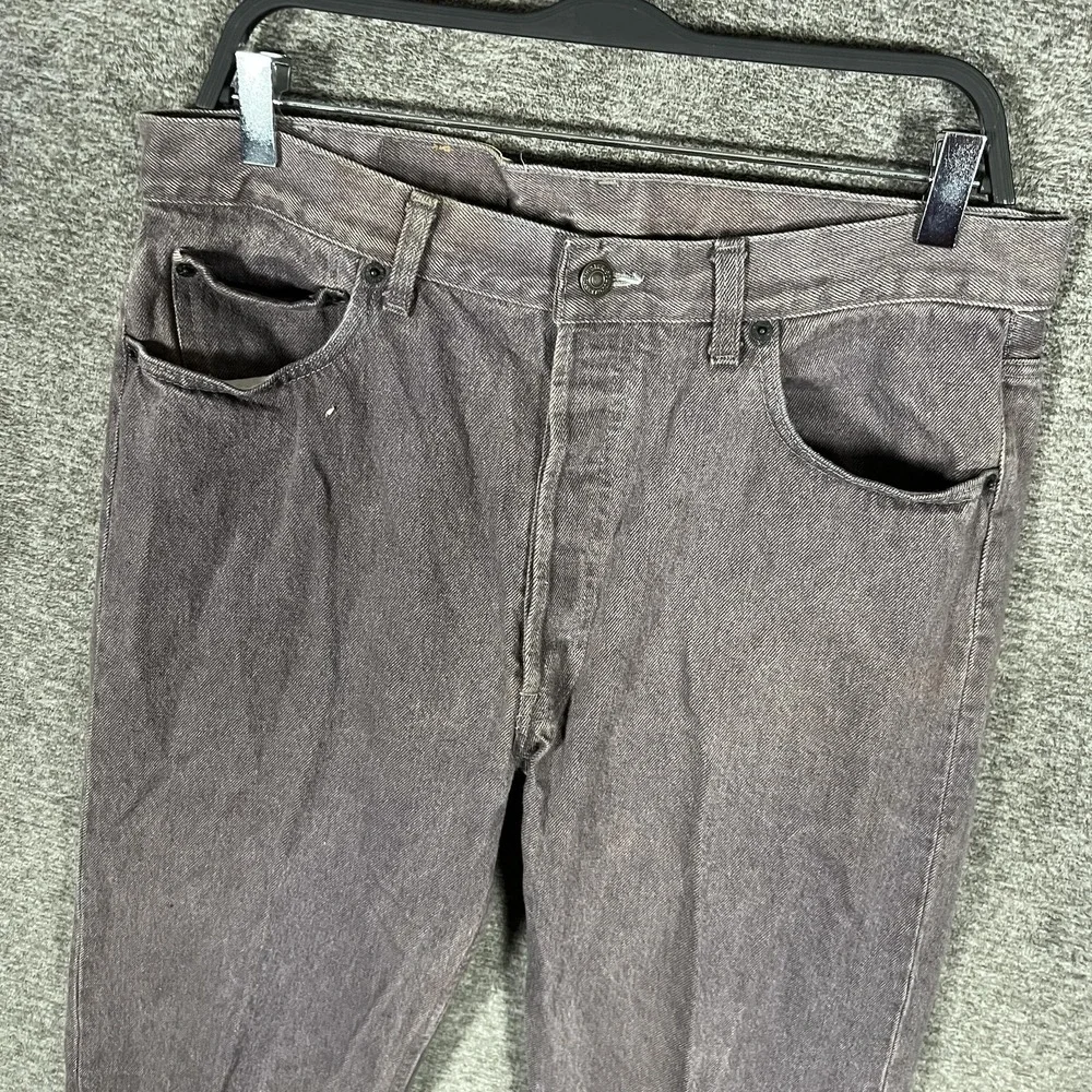 Vintage Levis 501 Jeans Mens 36x34 Brown Button‎ Fly Made USA Straight Leg 90s